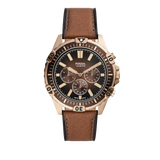 Fossil Garrett Chronograph Brown Dial Brown Leather Strap Watch for Men - FS5867 Buy Now By Fossil