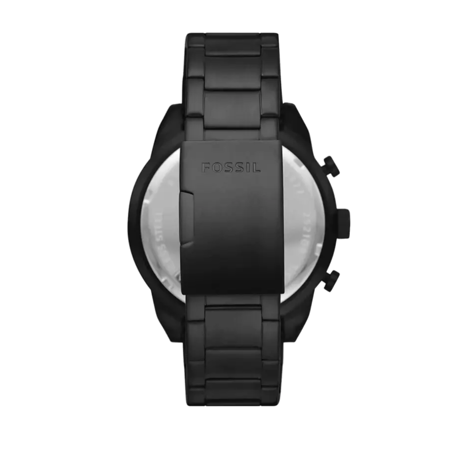 Fossil Bronson Chronograph Black Dial Black Steel Strap Watch for Men - FS5876 Buy Now By Fossil