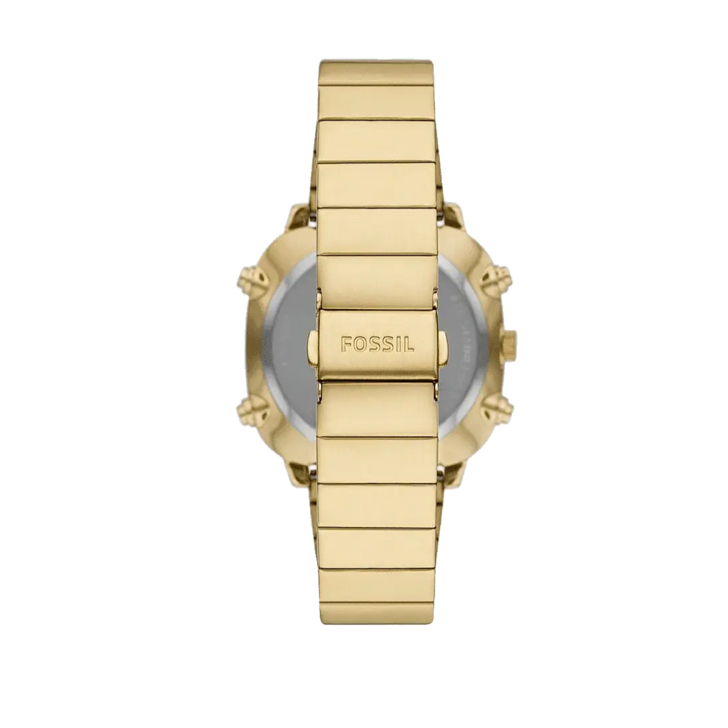 Fossil Retro Analog-Digital Gold Dial Gold Steel Strap Watch for Men - FS5889 Buy Now By Fossil