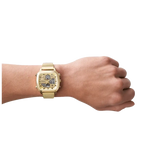 Fossil Retro Analog-Digital Gold Dial Gold Steel Strap Watch for Men - FS5889 Buy Now By Fossil