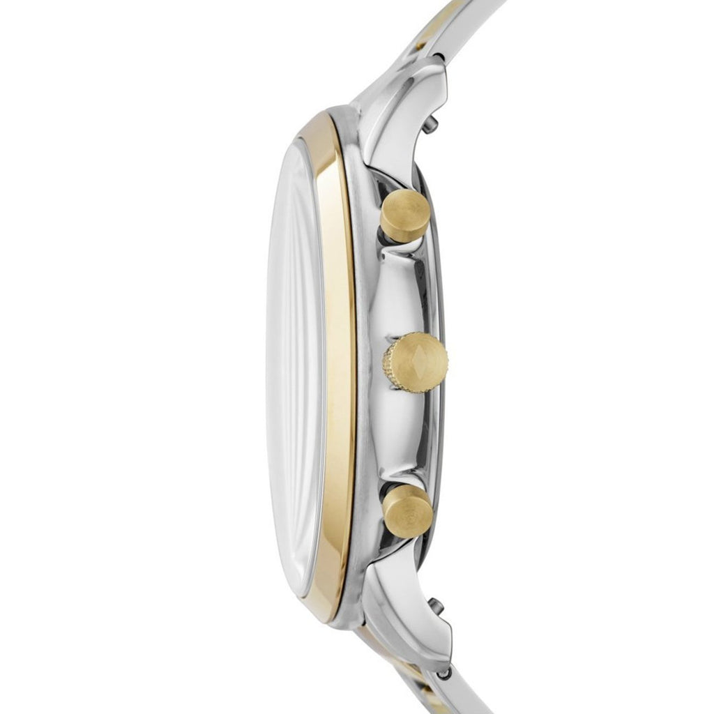 Fossil Neutra Moonphase Multifunction Black Dial Two Tone Steel Strap Watch for Men - FS5906 Buy Now By Fossil