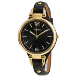 Fossil Georgia Black Dial Black Leather Strap Watch for Women - ES3148 Buy Now By Fossil