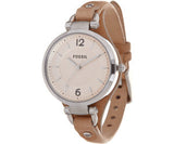 Fossil Georgia Bone Grey Dial Beige Leather Strap Watch for Women - ES2830 Buy Now By Fossil