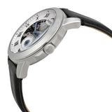 Fossil Grant Skeleton White Dial Black Leather Strap Watch for Men - ME3053 Buy Now By Fossil