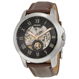 Fossil Grant Automatic Skeleton Black Dial Brown Leather Strap Watch for Men - ME3095 Buy Now By Fossil