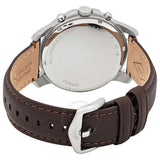 Fossil Grant Chronograph White Dial Brown Leather Strap Watch for Men - FS4735 Buy Now By Fossil