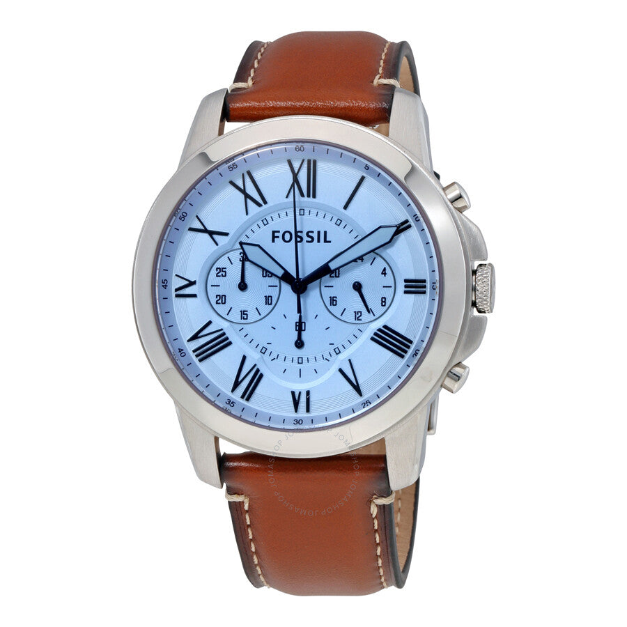 Fossil Grant Chronograph Blue Dial Brown Leather Strap Watch for Men - FS5184 Buy Now By Fossil