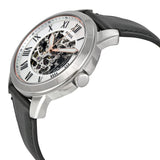 Fossil Grant Automatic Skeleton White Dial Black Leather Strap Watch for Men - ME3101 Buy Now By Fossil