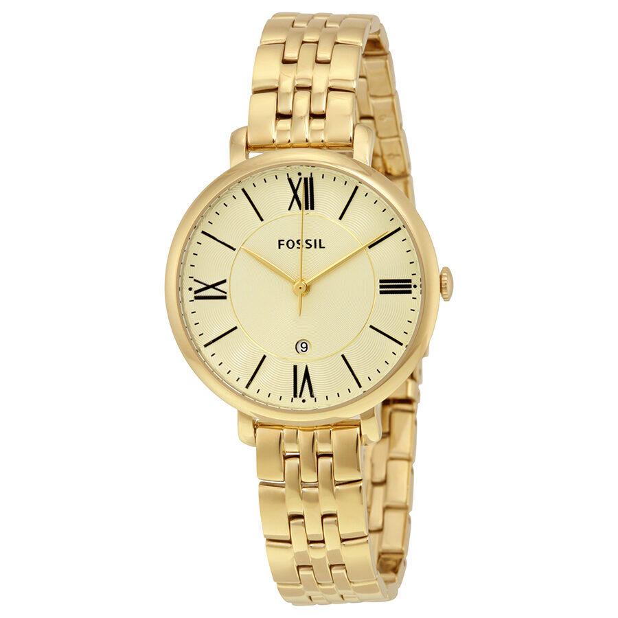 Fossil Jacqueline White Dial Gold Steel Strap Watch for Women - ES3434 Buy Now By Fossil