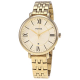 Fossil Jacqueline White Dial Gold Steel Strap Watch for Women - ES3434 Buy Now By Fossil