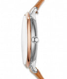 Fossil Jacqueline Three Hand Date Luggage Blue Dial Brown Leather Strap Watch for Women - ES4274 Buy Now By Fossil