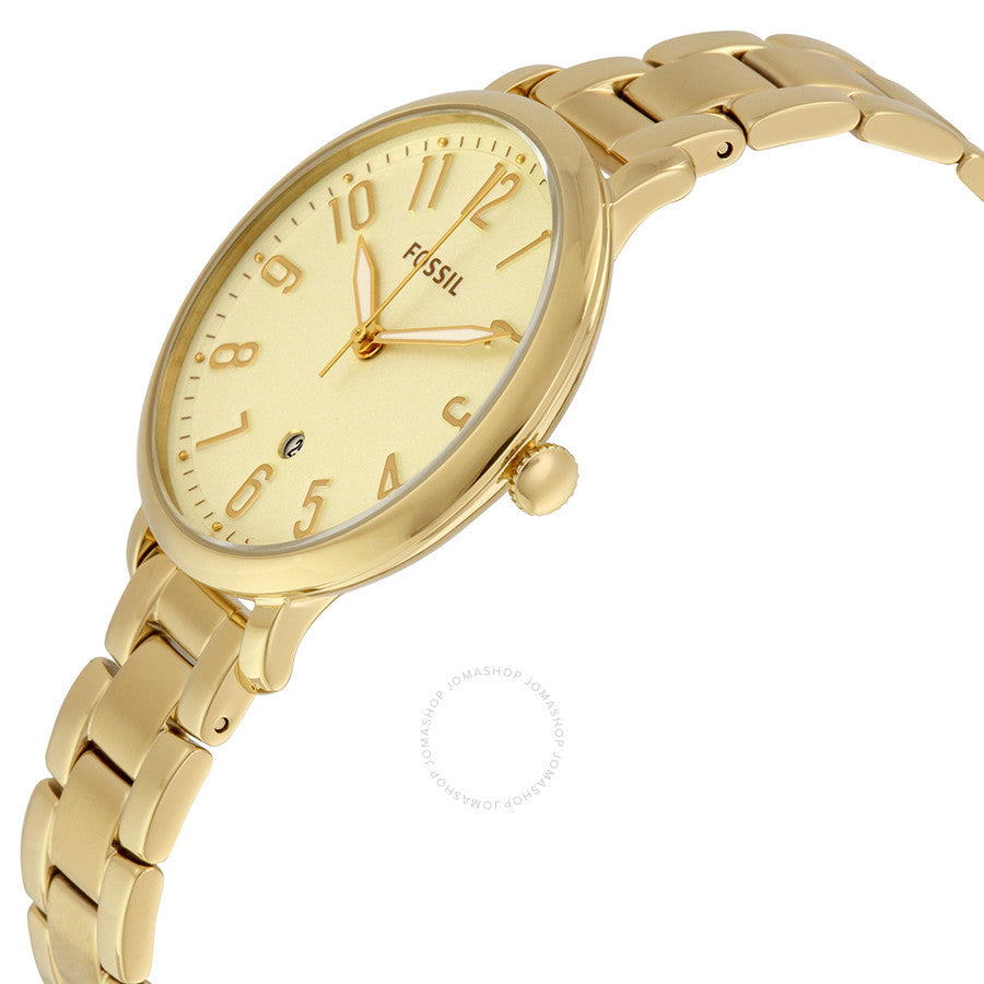 Fossil Jacqueline Gold Dial Gold Steel Strap Watch for Women - ES3971 Buy Now By Fossil
