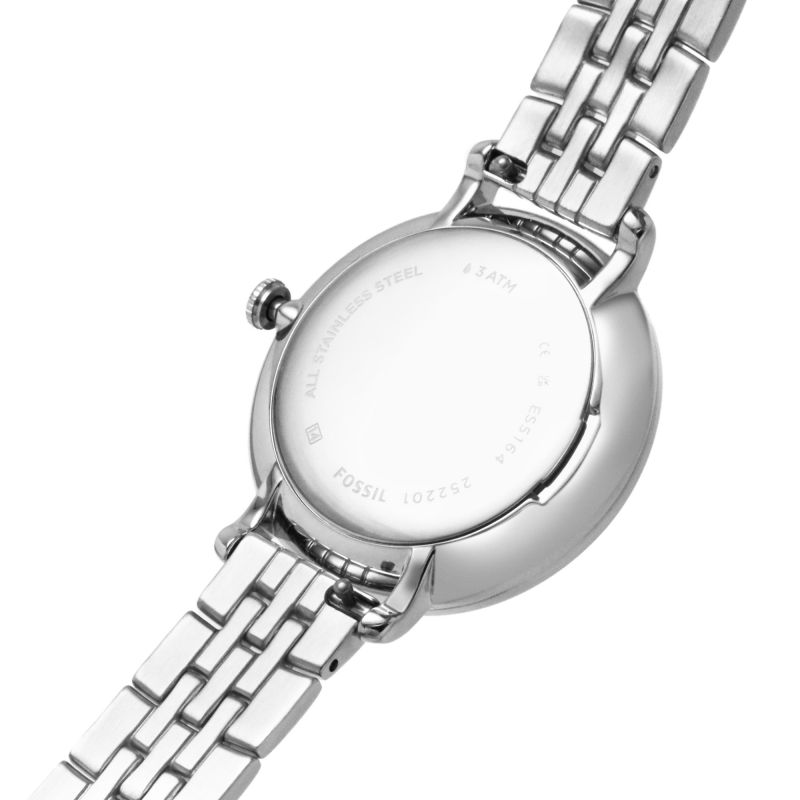 Fossil Jacqueline Multifunction Moonphase White Dial Silver Steel Strap Watch for Women - ES5164 Buy Now By Fossil