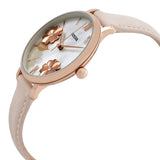 Fossil Jacqueline Three Hand Mother of Pearl Dial Pink Leather Strap Watch for Women - ES4671 Buy Now By Fossil