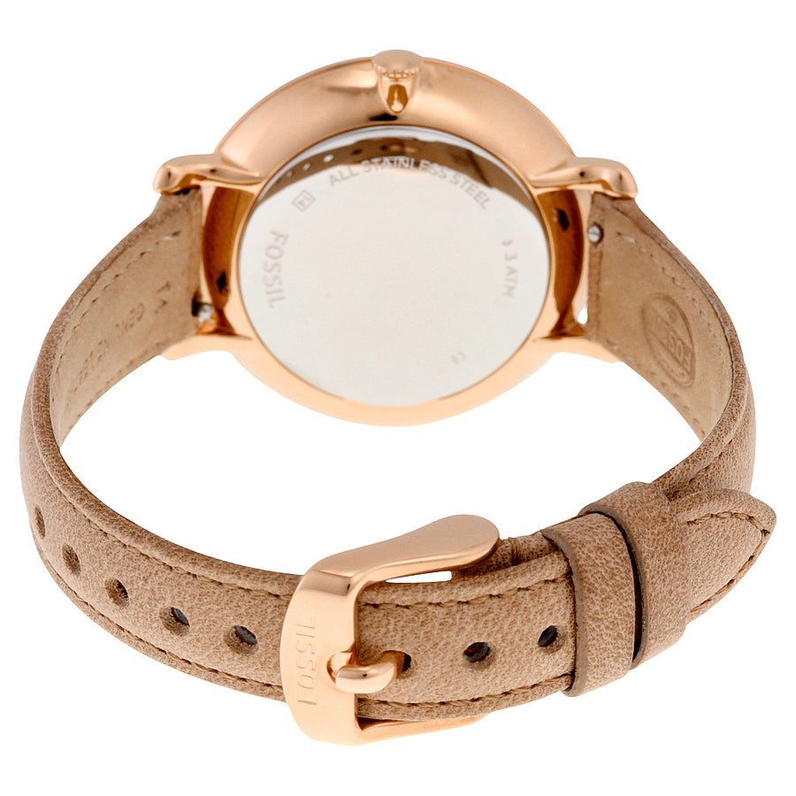 Fossil Jacqueline White Dial Brown Leather Strap Watch for Women - ES3487 Buy Now By Fossil