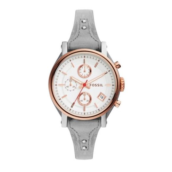 Fossil Original Boyfriend White Dial Light Blue Leather Strap Watch for Women - ES4045 Buy Now By Fossil