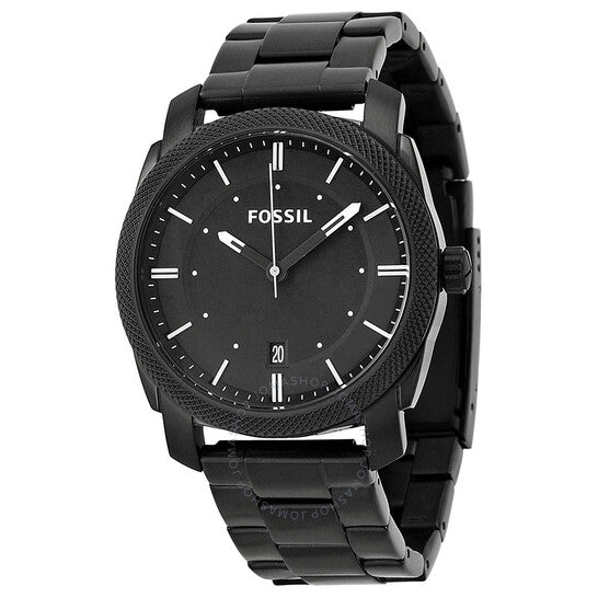 Fossil Machine Black Dial Black Steel Strap Watch for Men - FS4775 Buy Now By Fossil
