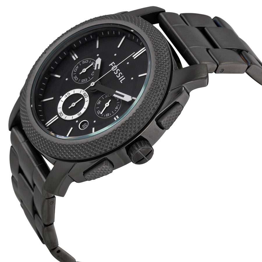 Fossil Machine Chronograph Black Dial Grey Steel Strap Watch for Men - FS4662 Buy Now By Fossil