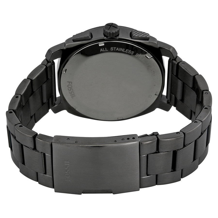 Fossil Machine Chronograph Black Dial Grey Steel Strap Watch for Men - FS4662 Buy Now By Fossil