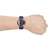 Fossil Townsman Twist Skeleton Blue Dial Blue Leather Strap Watch for Men - ME1138 Buy Now By Fossil