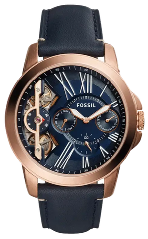 Fossil Grant Twist Multifunction Blue Dial Blue Leather Strap Watch for Men - ME1162 Buy Now By Fossil