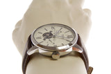 Fossil Townsman Automatic White Dial Brown Leather Strap Watch for Men - ME3064 Buy Now By Fossil