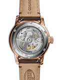 Fossil Townsman Automatic Skeleton White Dial Brown Leather Strap Watch for Men - ME3078 Buy Now By Fossil