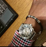 Fossil Modern Machine Automatic Silver Dial Silver Steel Strap Watch for Men - ME3081 Buy Now By Fossil