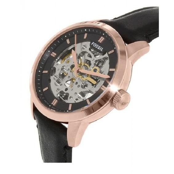Fossil Townsman Automatic Skeleton Black Dial Black Leather Strap Watch for Men - ME3084 Buy Now By Fossil