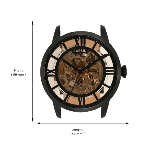 Fossil Townsman Automatic Skeleton Brown Dial Brown Leather Strap Watch for Men - ME3098 Buy Now By Fossil
