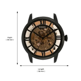 Fossil Townsman Automatic Skeleton Brown Dial Brown Leather Strap Watch for Men - ME3098 Buy Now By Fossil