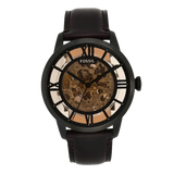 Fossil Townsman Automatic Skeleton Brown Dial Brown Leather Strap Watch for Men - ME3098 Buy Now By Fossil