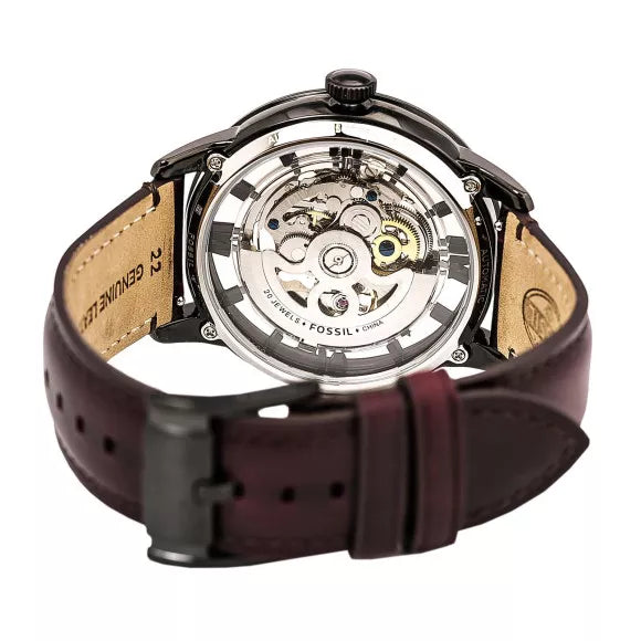 Fossil Townsman Automatic Skeleton Brown Dial Brown Leather Strap Watch for Men - ME3098 Buy Now By Fossil