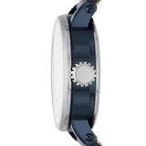 Fossil Boyfriend Skeleton Blue Dial Blue Leather Strap Watch for Women - ME3136 Buy Now By Fossil