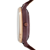 Fossil Vintage Muse Automatic Skeleton Maroon Dial Maroon Leather Strap Watch for Women - ME3137 Buy Now By Fossil