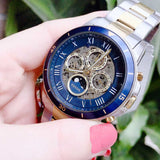Fossil Grant Sport Automatic Skeleton Blue Dial Two Tone Steel Strap Watch for Men - ME3141 Buy Now By Fossil