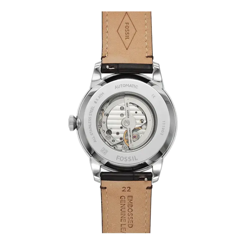 Fossil Townsman Automatic Chronograph White Dial Blue Leather Strap Watch for Men - ME3167 Buy Now By Fossil