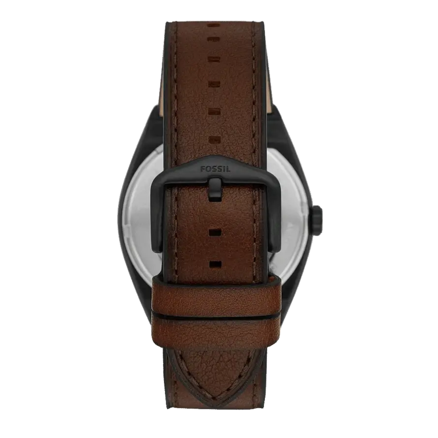 Fossil Everett Automatic Analog Black Dial Brown Leather Strap Watch for Men - ME3207 Buy Now By Fossil