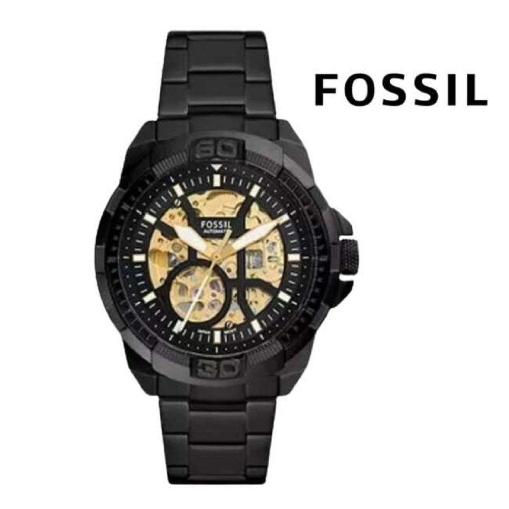 Fossil Bronson Automatic Skeleton Black Dial Black Steel Strap Watch for Men - ME3217 Buy Now By Fossil