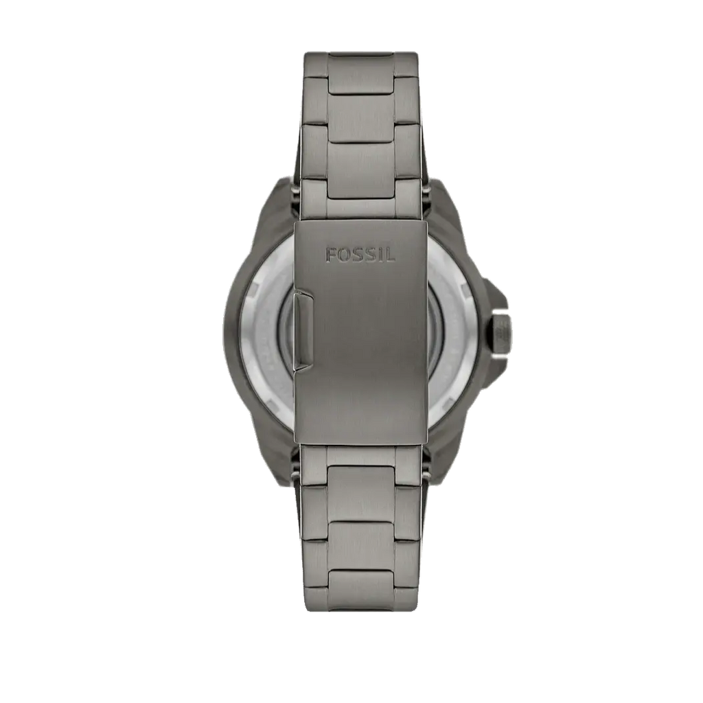 Fossil Bronson Automatic Skeleton Black Dial Grey Steel Strap Watch for Men - ME3218 Buy Now By Fossil