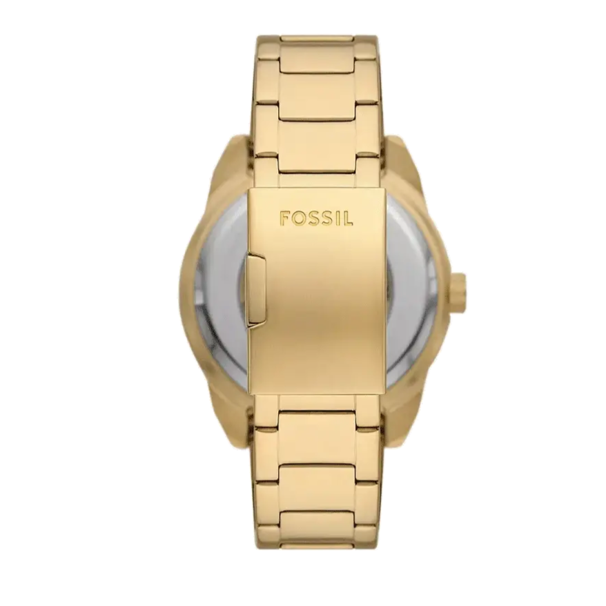 Fossil Bronson Automatic Skeleton Black Dial Gold Steel Strap Watch for Men - ME3257 Buy Now By Fossil