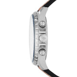 Fossil Dillinger Luggage Chronograph Blue Dial Brown Leather Strap Watch for Men - FS5675 Buy Now By Fossil