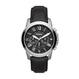 Fossil Grant Chronograph Black Dial Black Leather Strap Watch for Men - FS4812 Buy Now By Fossil