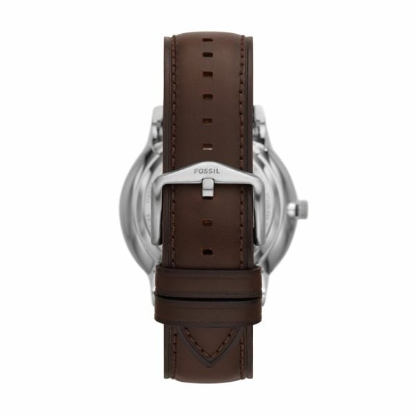Fossil Neutra Automatic Skeleton White Dial Brown Leather Strap Watch for Men - ME3184 Buy Now By Fossil