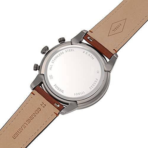 Fossil Townsman Chronograph Gray Dial Brown Leather Strap Watch for Men - FS5522 Buy Now By Fossil