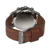 Fossil Nate Chronograph Grey Dial Brown Leather Strap Watch for Men - JR1424 Buy Now By Fossil