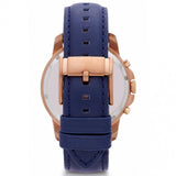 Fossil Grant Sport Chronograph Blue Dial Blue Leather Strap Watch for Men - FS5237 Buy Now By Fossil