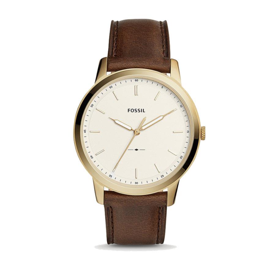 Fossil The Minimalist White Dial Brown Leather Strap Watch for Men - FS5397 Buy Now By Fossil