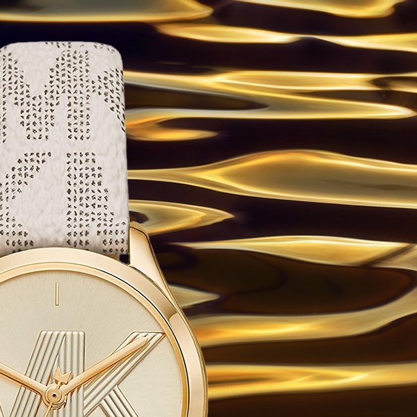 Michael Kors Jaycie Quartz Gold Dial White Leather Strap Watch for Women - MK2861 Buy Now By Michael Kors