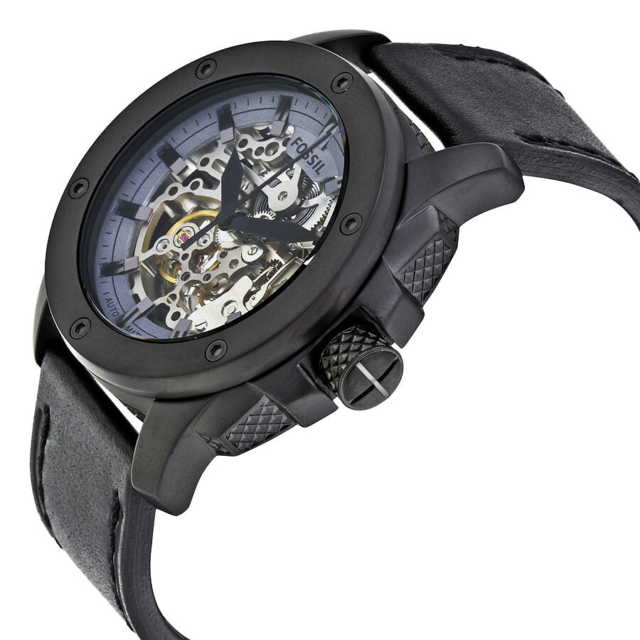 Fossil Modern Machine Automatic Skeleton Grey Dial Black Steel Strap Watch for Men - ME3134 Buy Now By Fossil